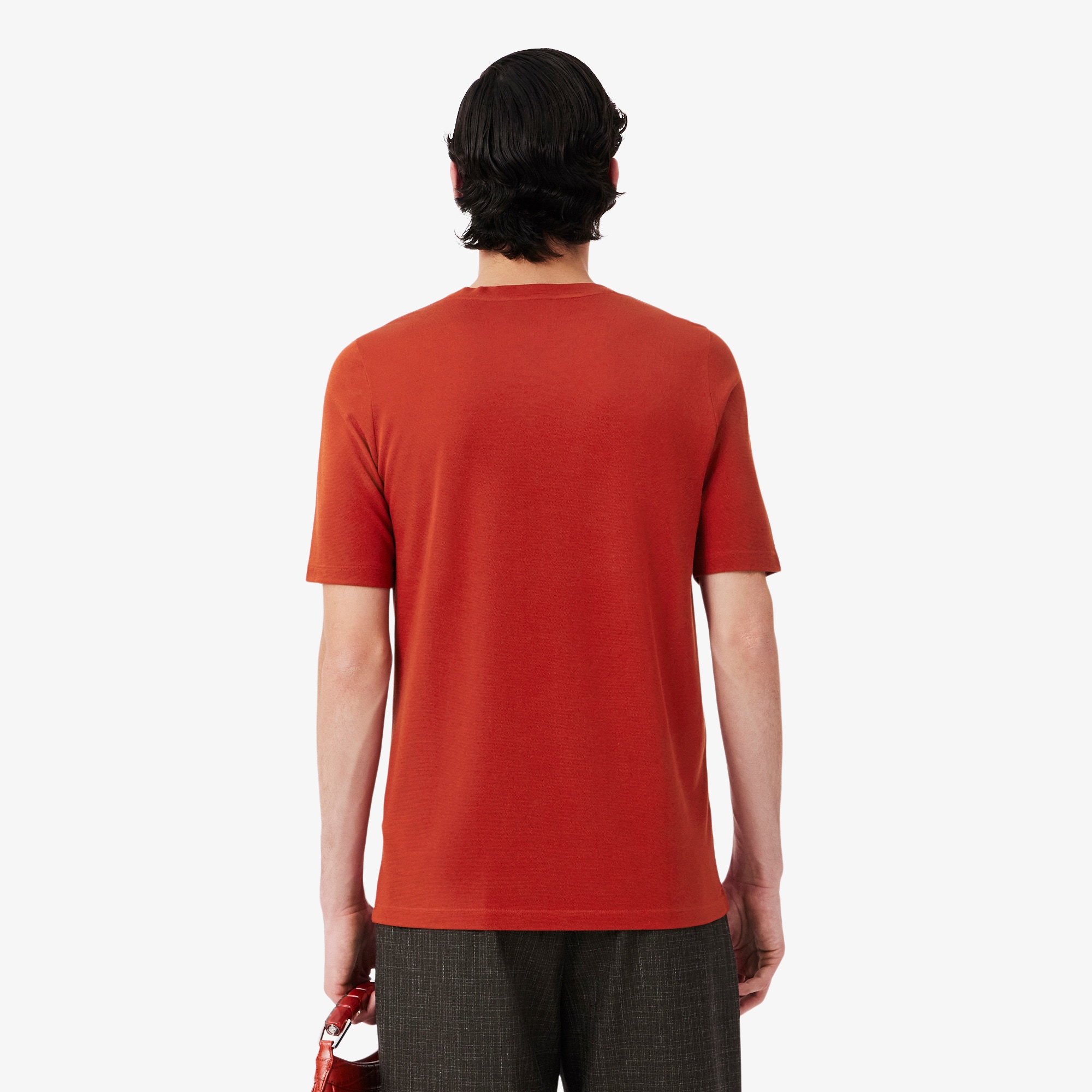 Thumbnail - Lacoste T-Shirt Runway aus Piqué-Seide - Orange Size 6 - XL