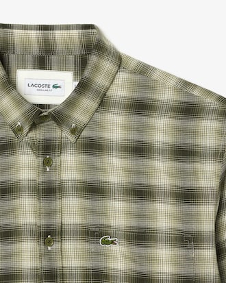 Regular Fit-Hemd aus Wolle und Baumwollflanell