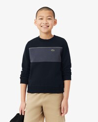 Sweatshirt aus Fleece mit Colorblock-Design