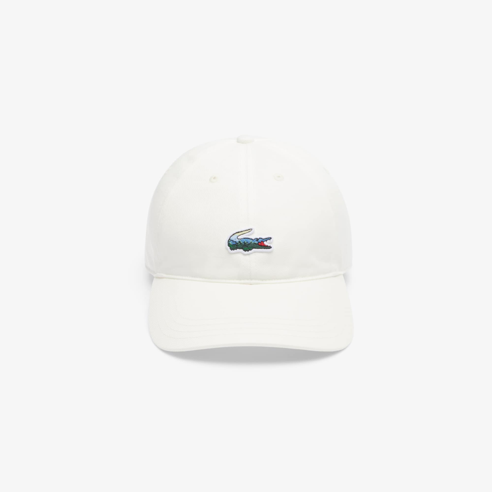 Thumbnail - Lacoste Baumwoll-Cap mit Krokodil und Landschaft - Weiß Size One Size