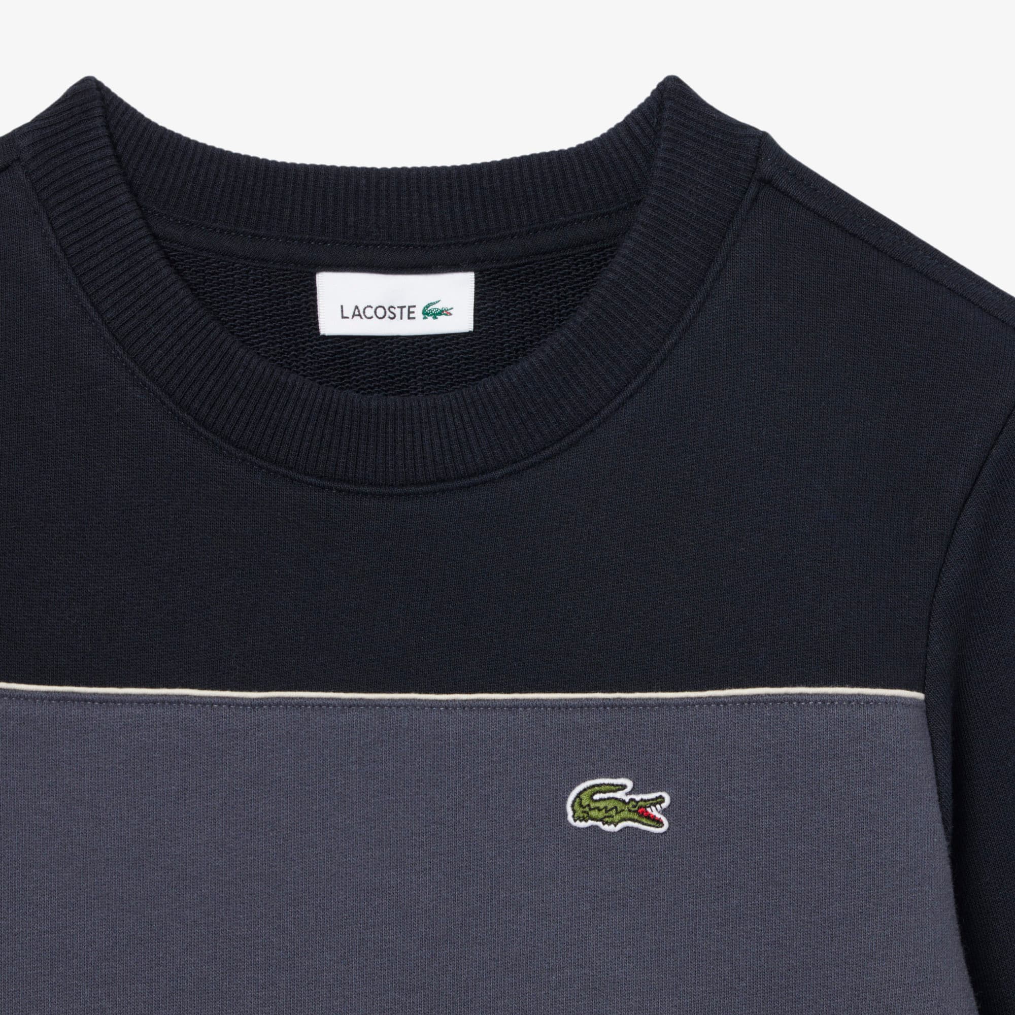 Thumbnail - Lacoste Sweatshirt aus Fleece mit Colorblock-Design - Schwarz Size 8 - 8A