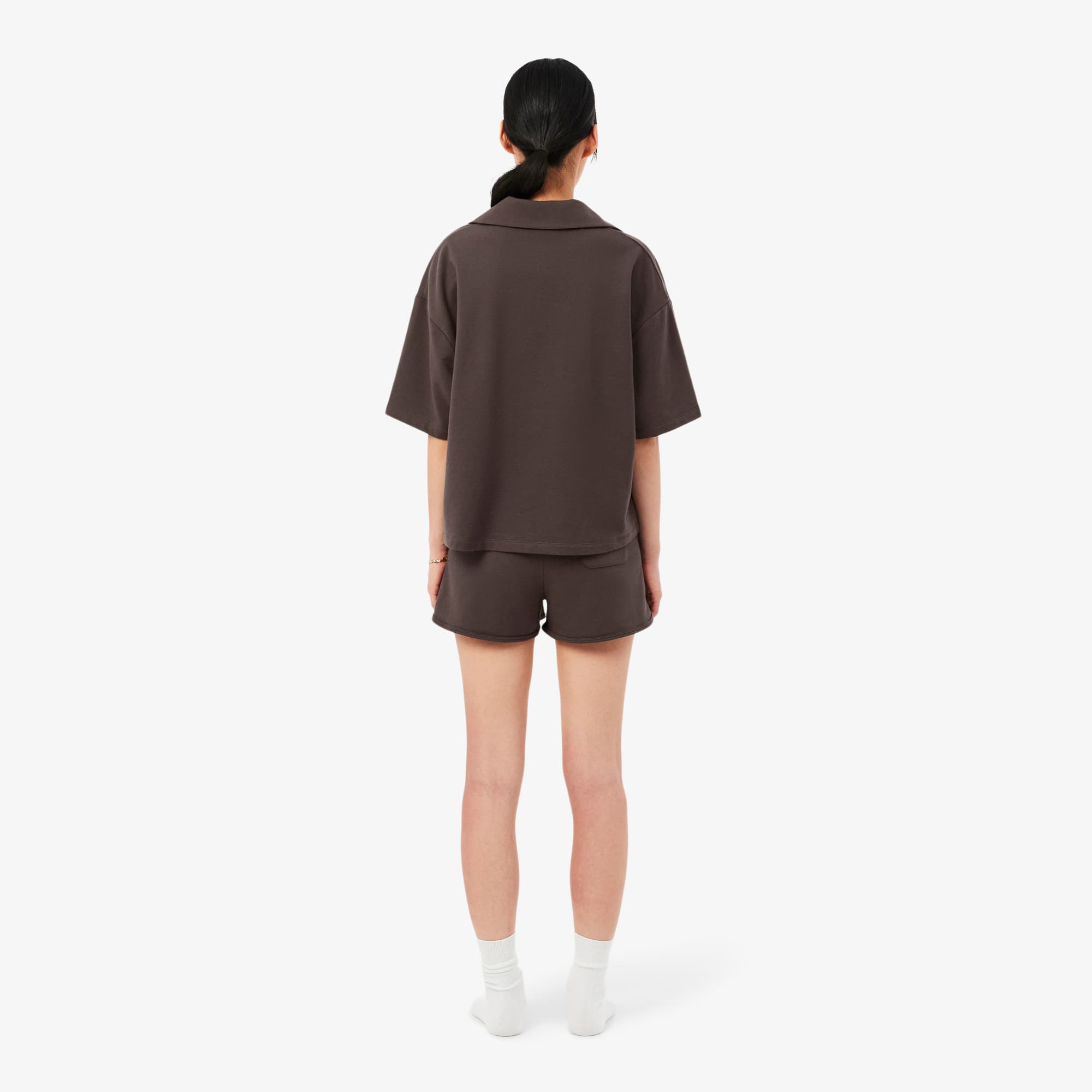 Thumbnail - Lacoste Loungewear-Shorts aus Fleece - Marron Size L
