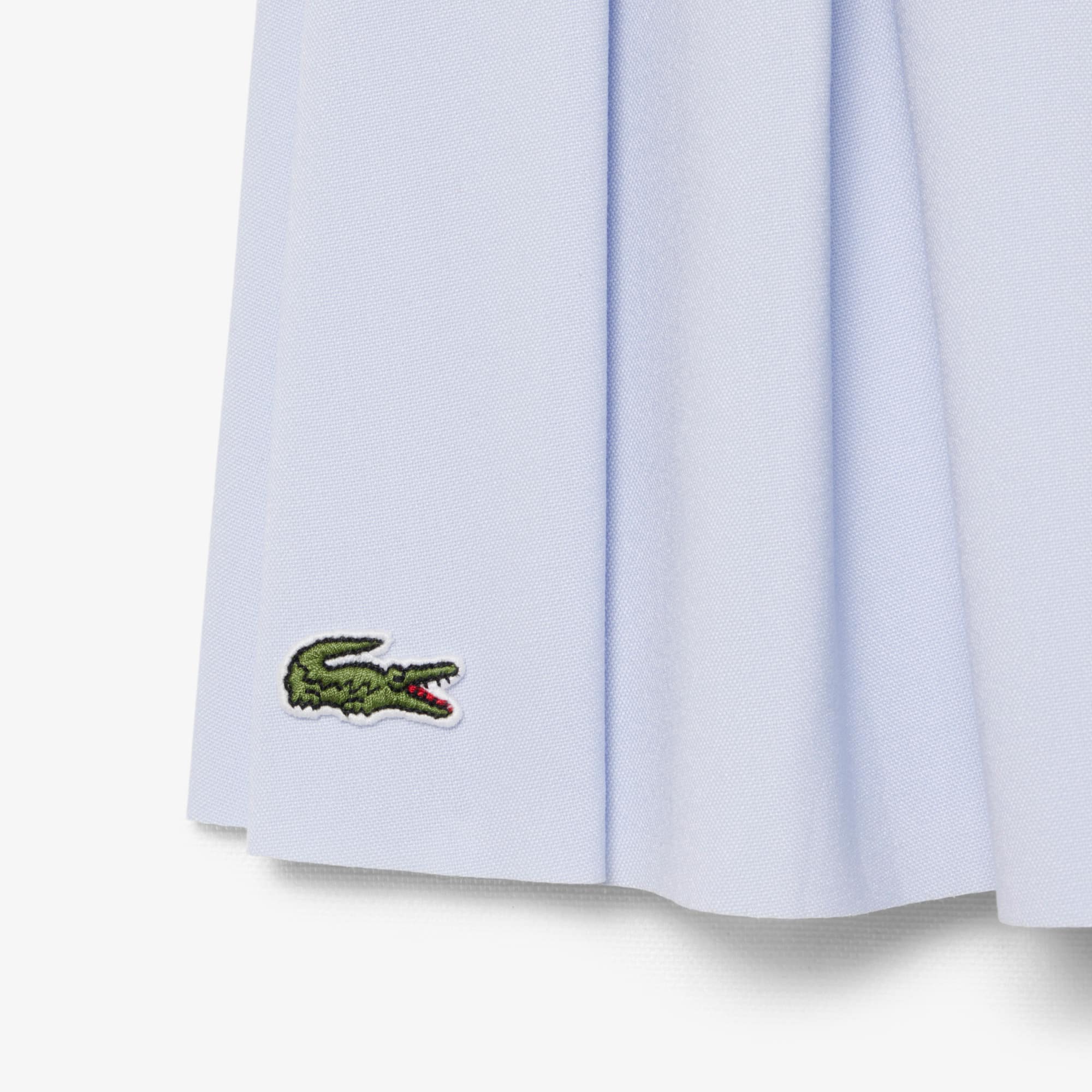 Thumbnail - Lacoste Faltenrock aus Oxford-Baumwolle - Hellblau Size 6 - 6A