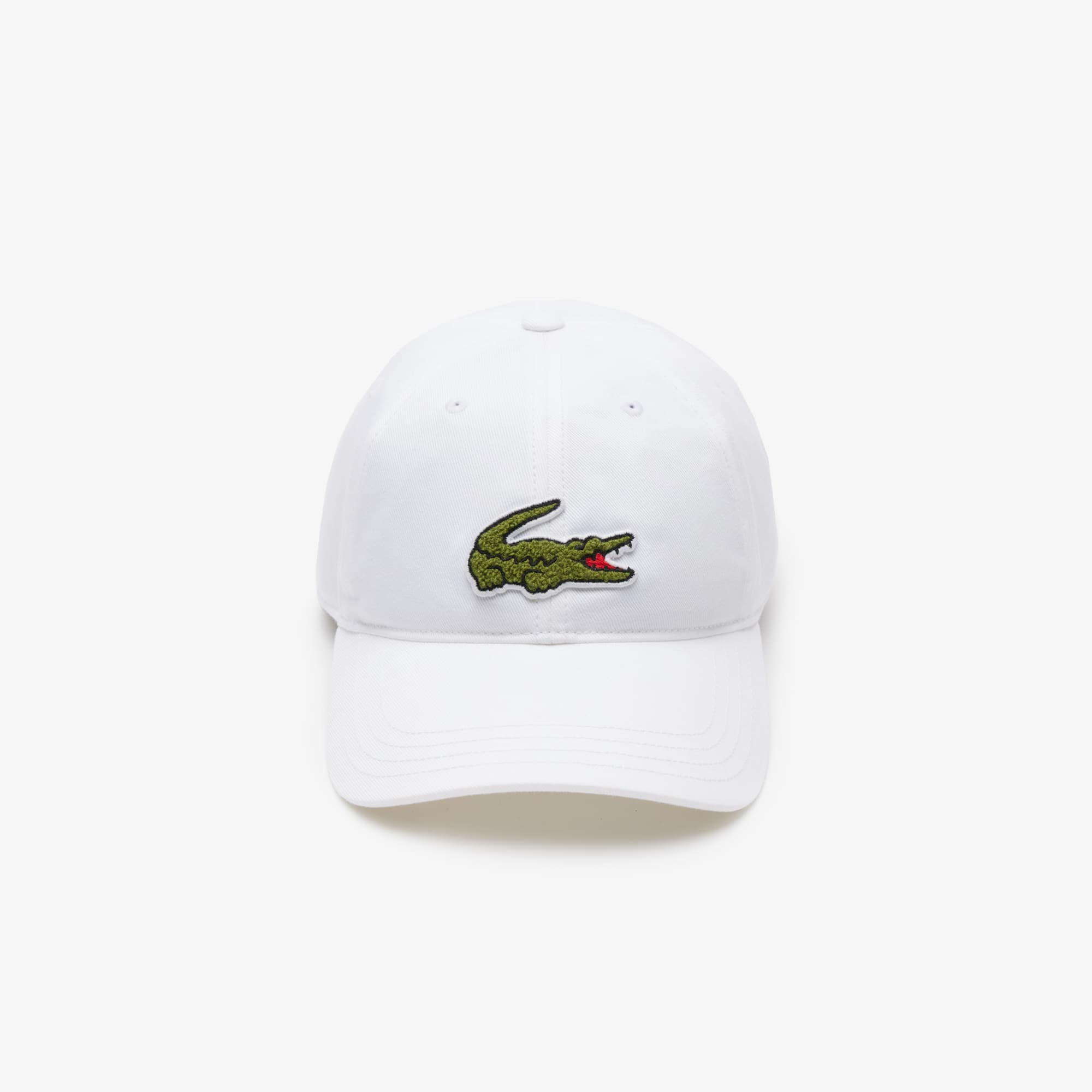 Thumbnail - Lacoste Kappe aus Baumwoll-Twill mit Krokodil-Badge - Weiß Size One Size