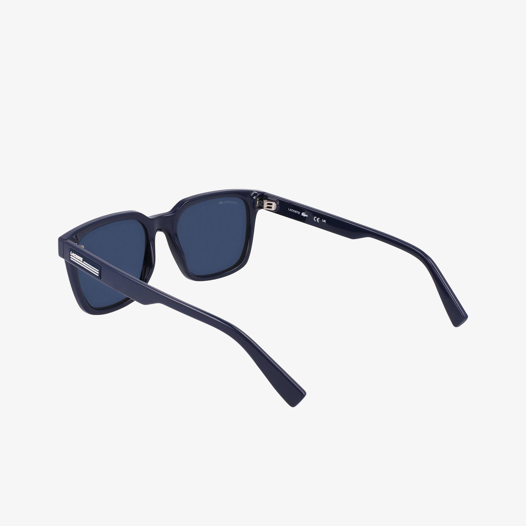 Thumbnail - Lacoste Rechteckige Sonnenbrille Rubbery Stripes - DARK BLUE Size One Size