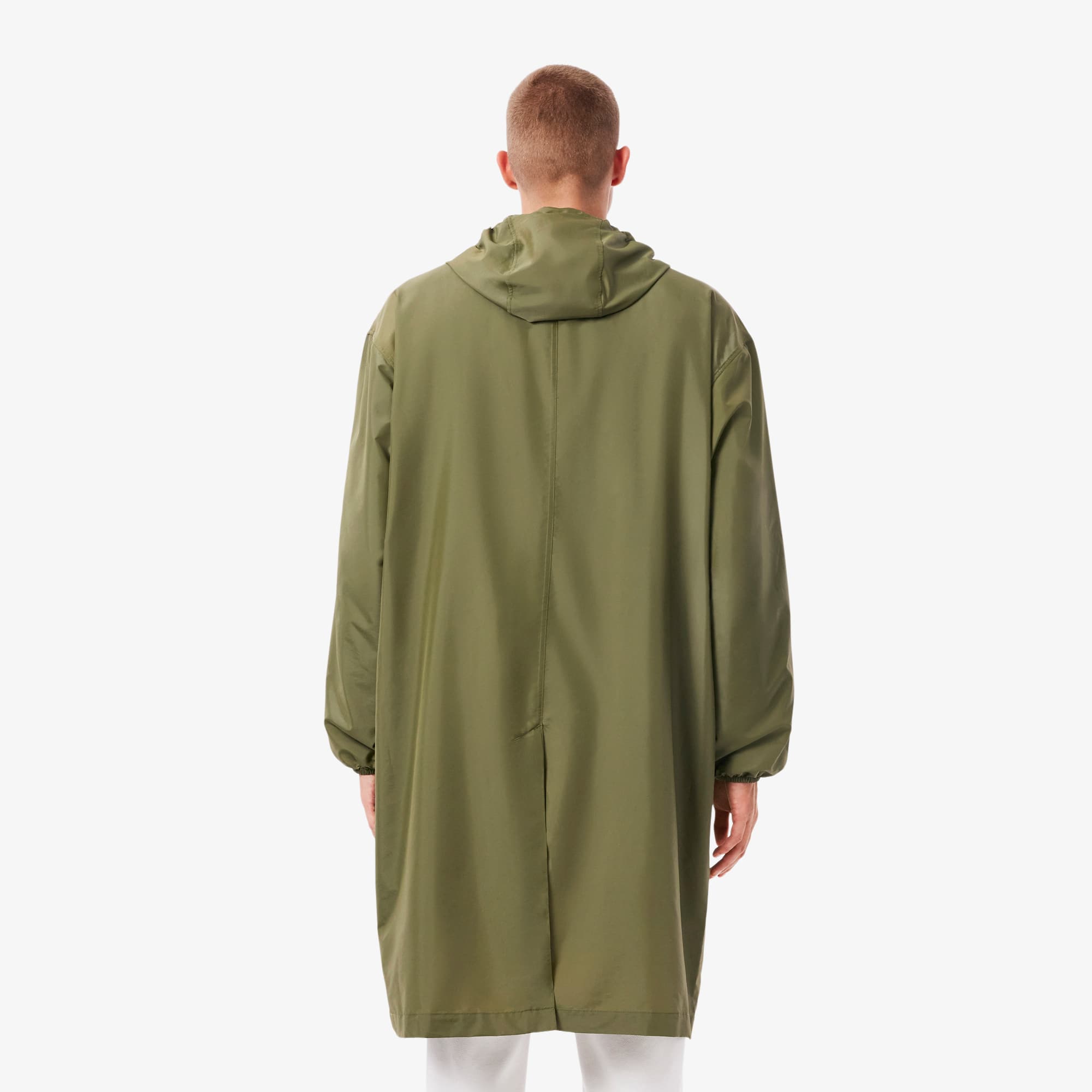 Thumbnail - Lacoste Langer, wasserabweisender, komprimierbarer Parka - Khaki Grün Size 54 - L