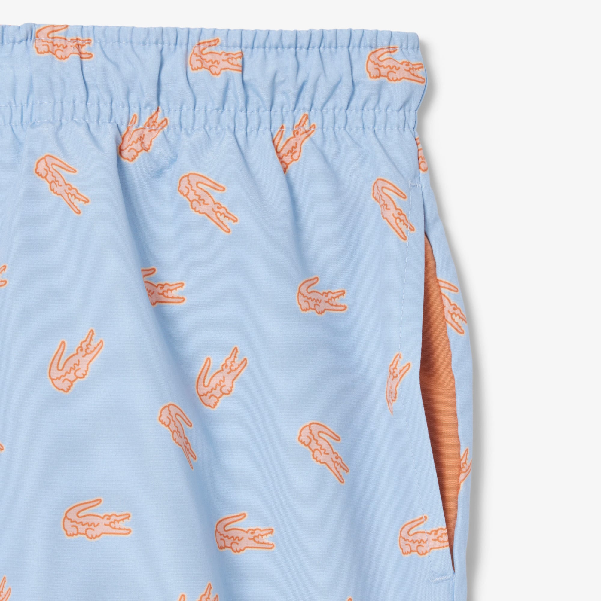 Thumbnail - Lacoste Einfarbige Badehose aus Taft - Hellblau Size 8 - 8A