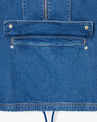 Übergroße Popover-Jacke aus Denim