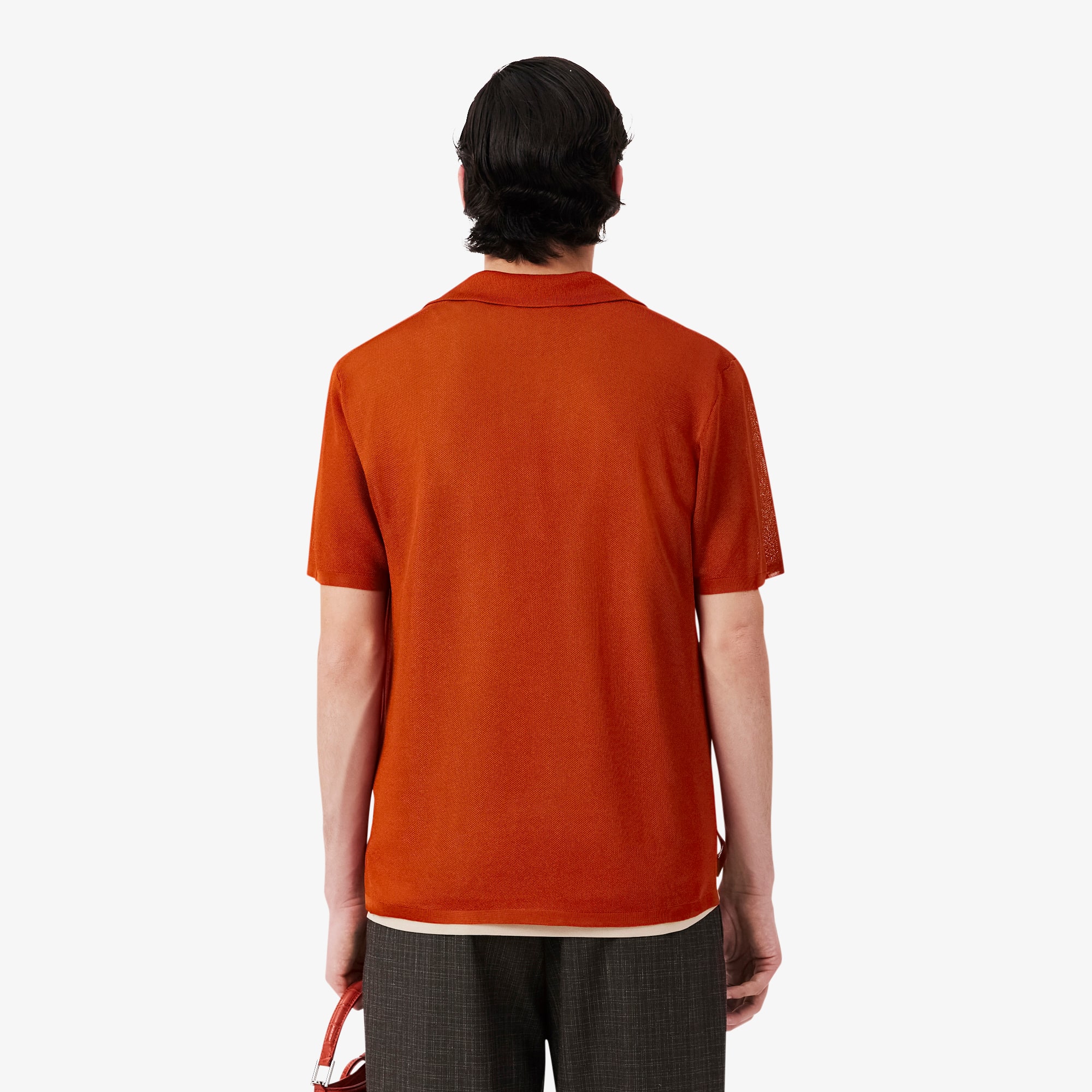 Thumbnail - Lacoste Slim Fit-Polohemd Runway aus Satin-Piqué - Orange Size S