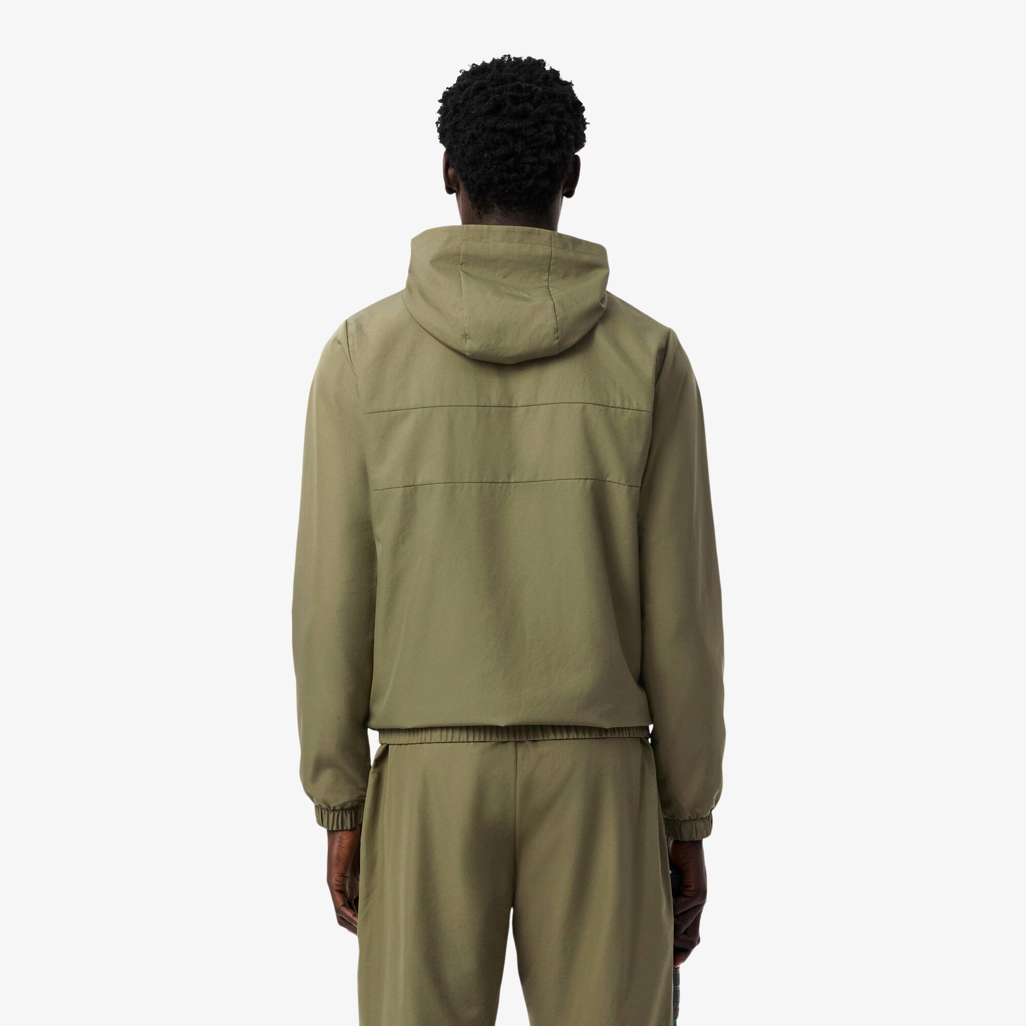 Thumbnail - Lacoste Wasserabweisende Sport-Track-Jacke - Khaki Grün Size XXL