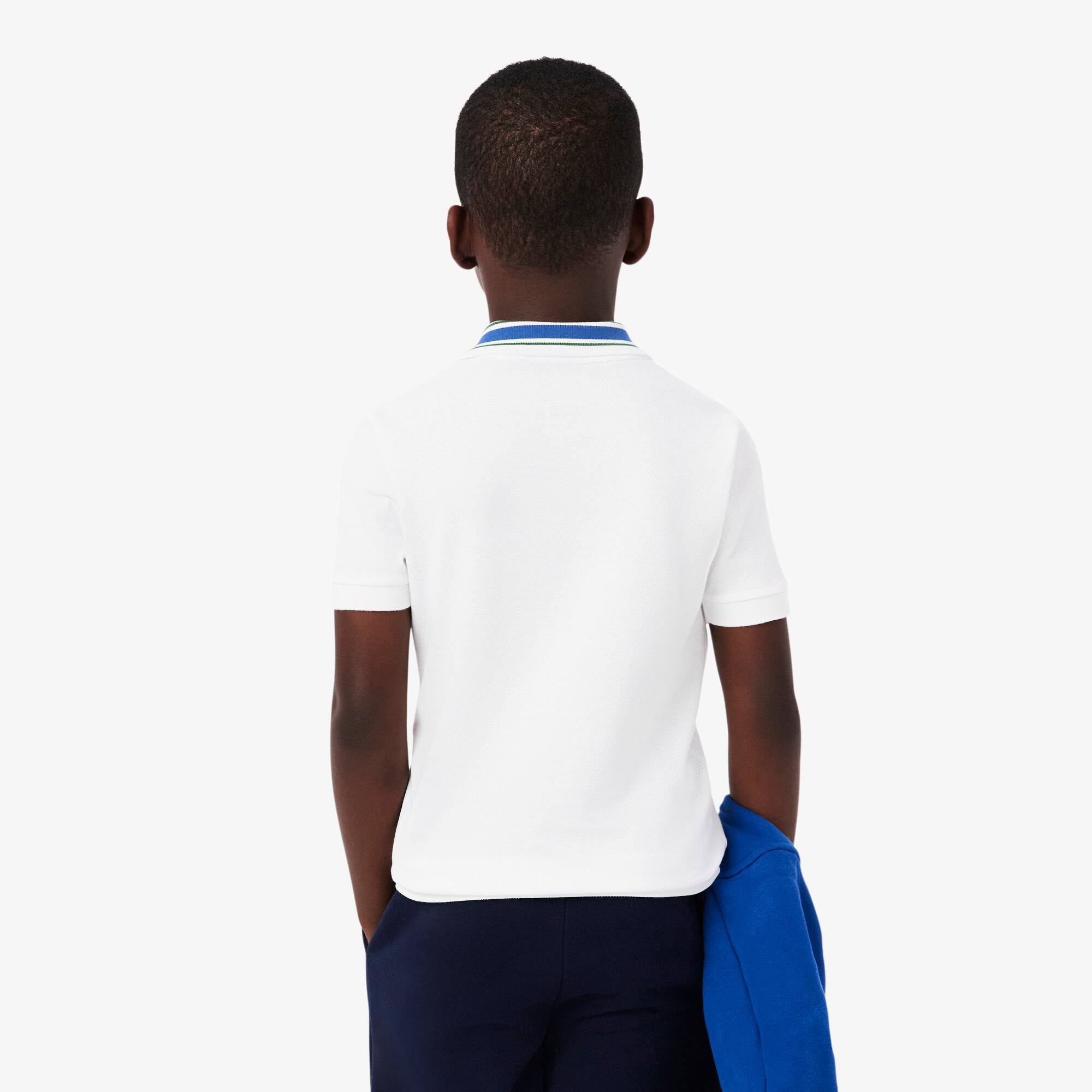 Thumbnail - Lacoste Polohemd aus Petit Piqué - Weiß Size 9 - 10A