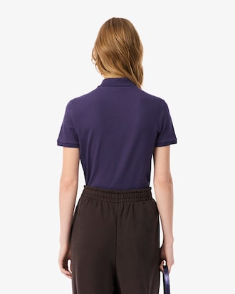 Slim Fit Damen LACOSTE Poloshirt aus Stretch-Baumwoll-Piqu&eacute;