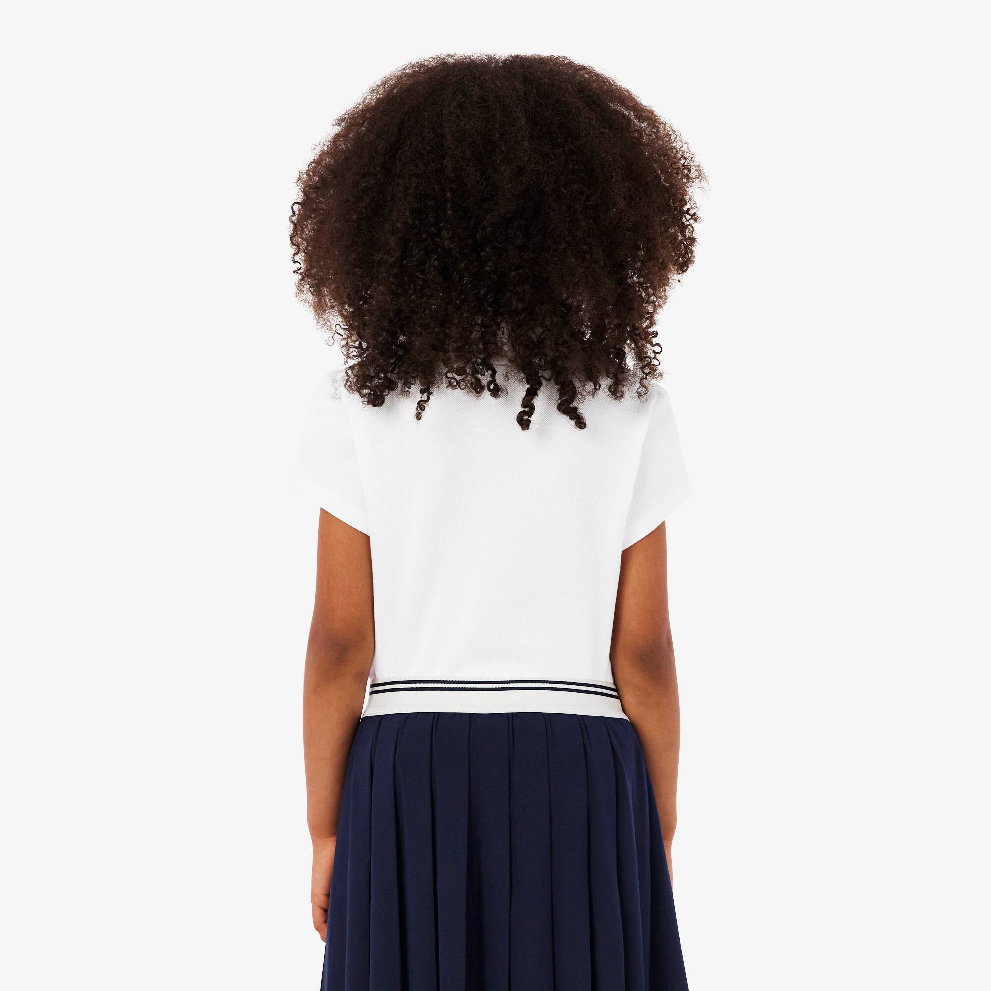 Thumbnail - Lacoste Polohemd aus Piqué mit gewelltem Kragen - Weiß Size 9 - 10A