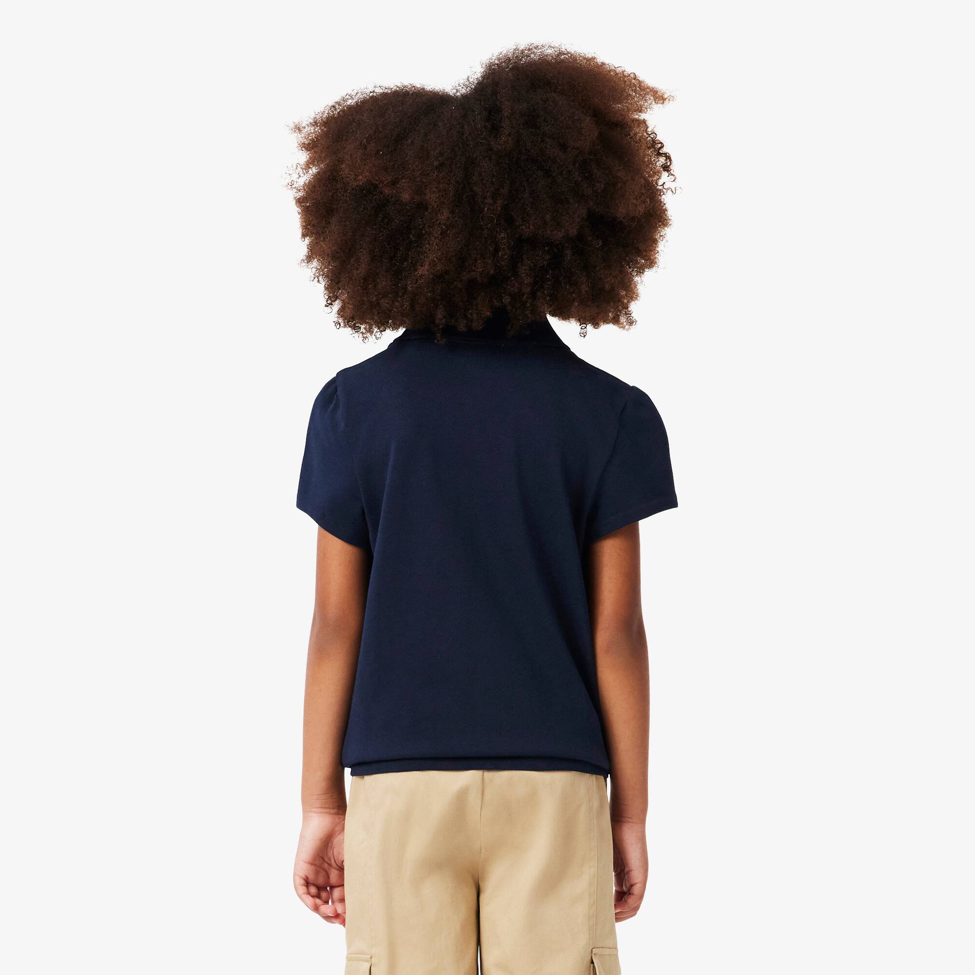 Thumbnail - Lacoste Polohemd aus Piqué mit gewelltem Kragen - Navy Blau Size 10 - 12A