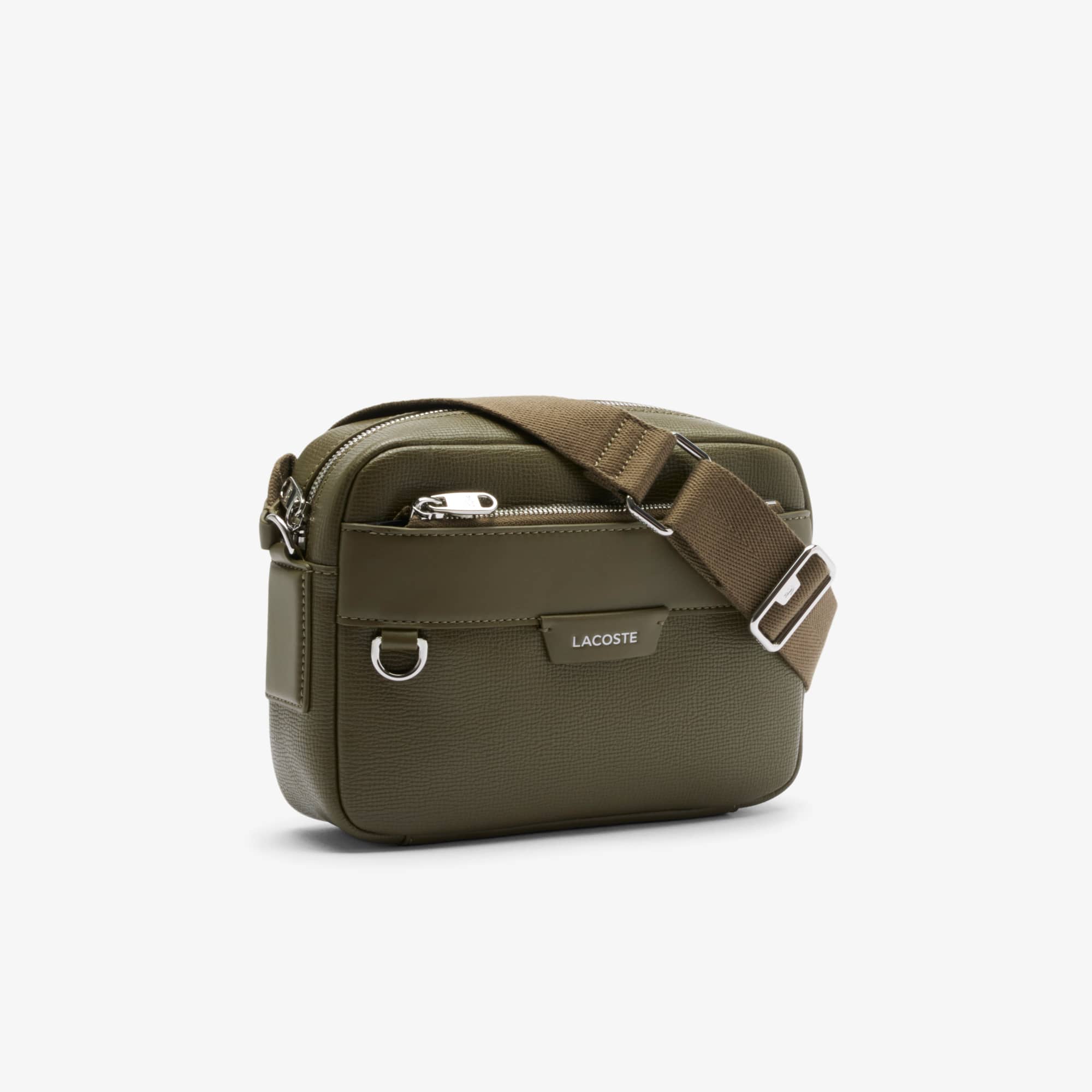 Thumbnail - Lacoste Reporter-Tasche Ossian aus Leder - IVY GREEN Size One Size