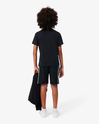 Fleece-Shorts mit Colorblock-Design