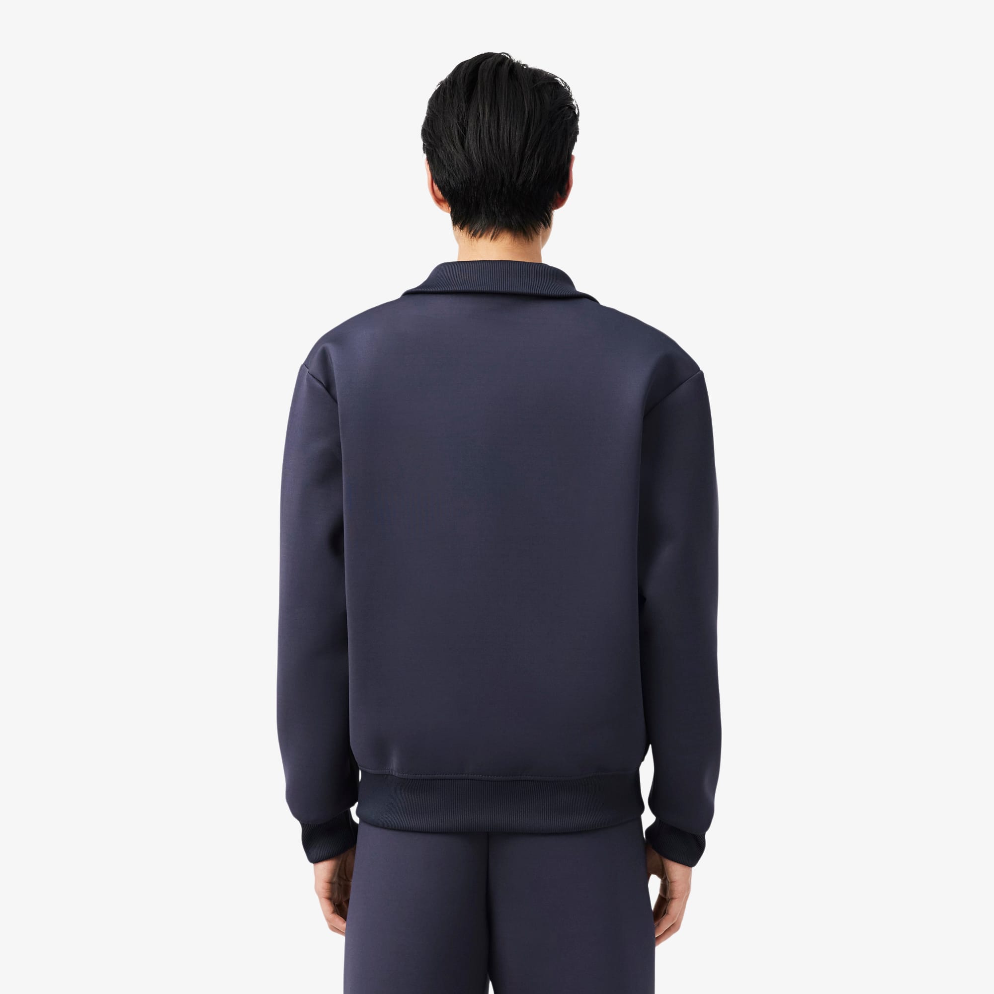 Thumbnail - Lacoste Jacke mit hohem Nacken und gestickter Unterschrift - Dunkelgrau Size 4XL