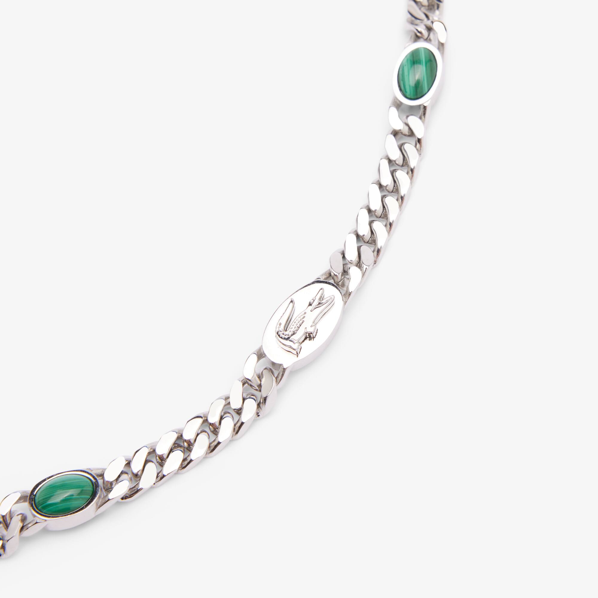 Thumbnail - Lacoste Halskette Runway - SILVER AND GREEN Size One Size