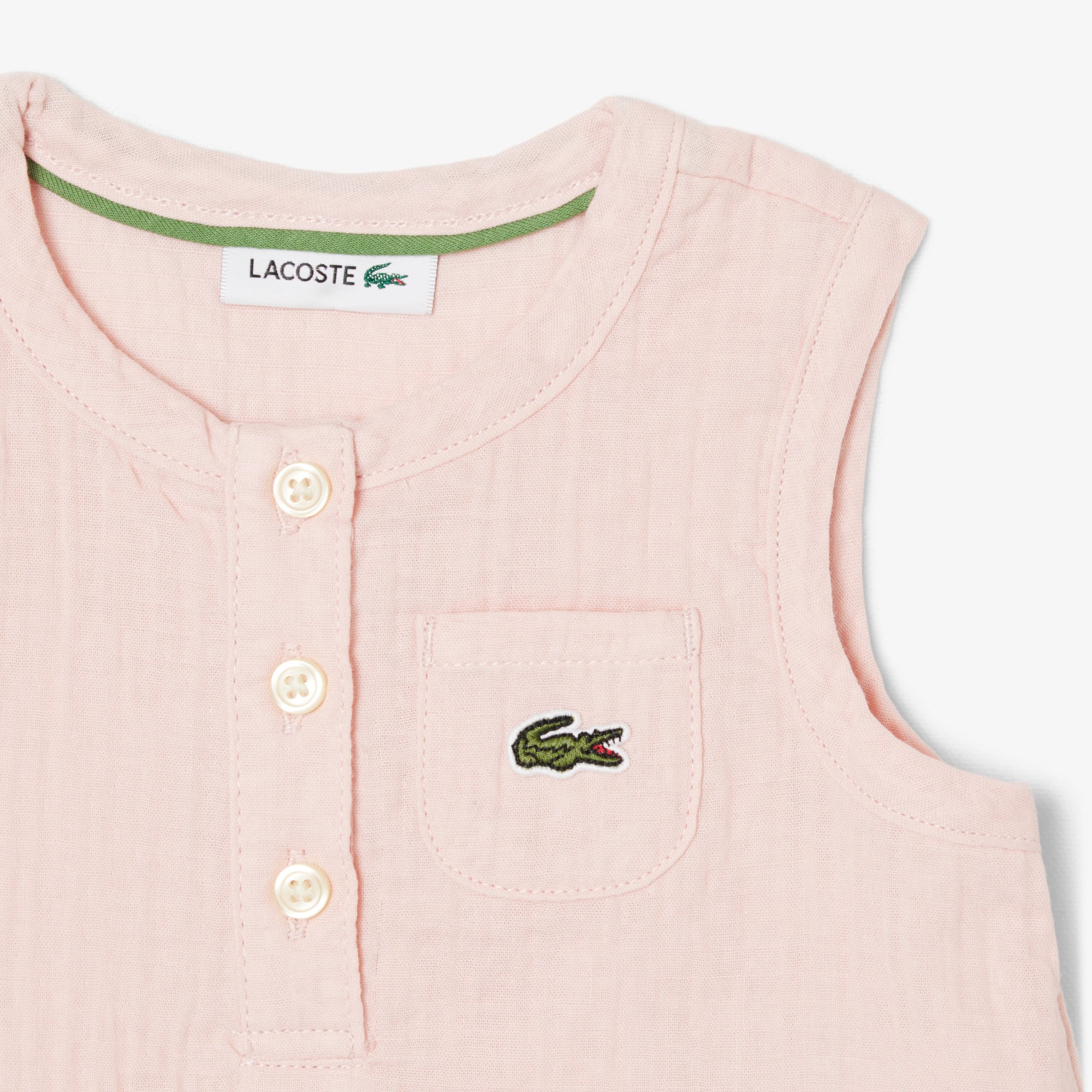 Thumbnail - Lacoste Baby-Set aus Baumwolle, ohne Ärmel - Hellrosa Size 6 - 18M
