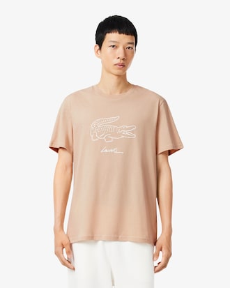 Loungewear-T-Shirt aus Baumwolle mit Print
