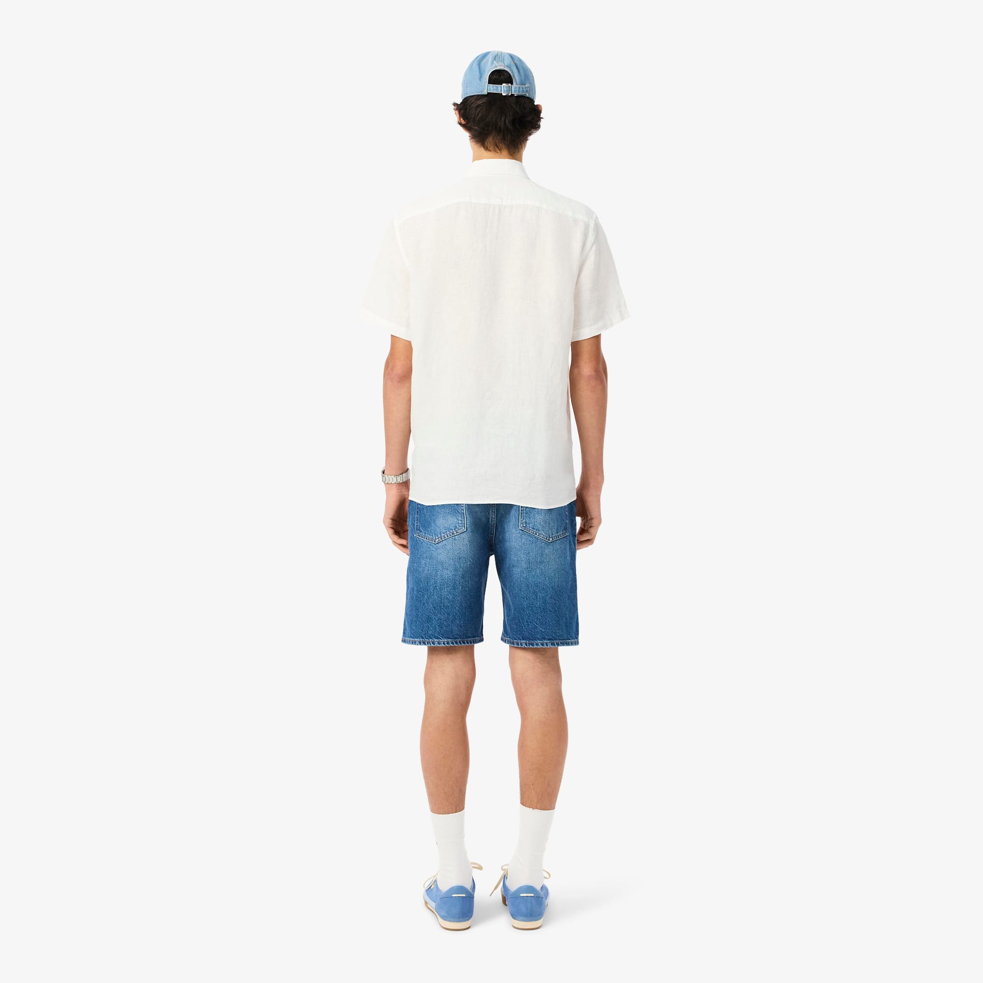 Thumbnail - Lacoste Straight Fit-Bermudashorts aus Denim - Blau Size 7 - 34