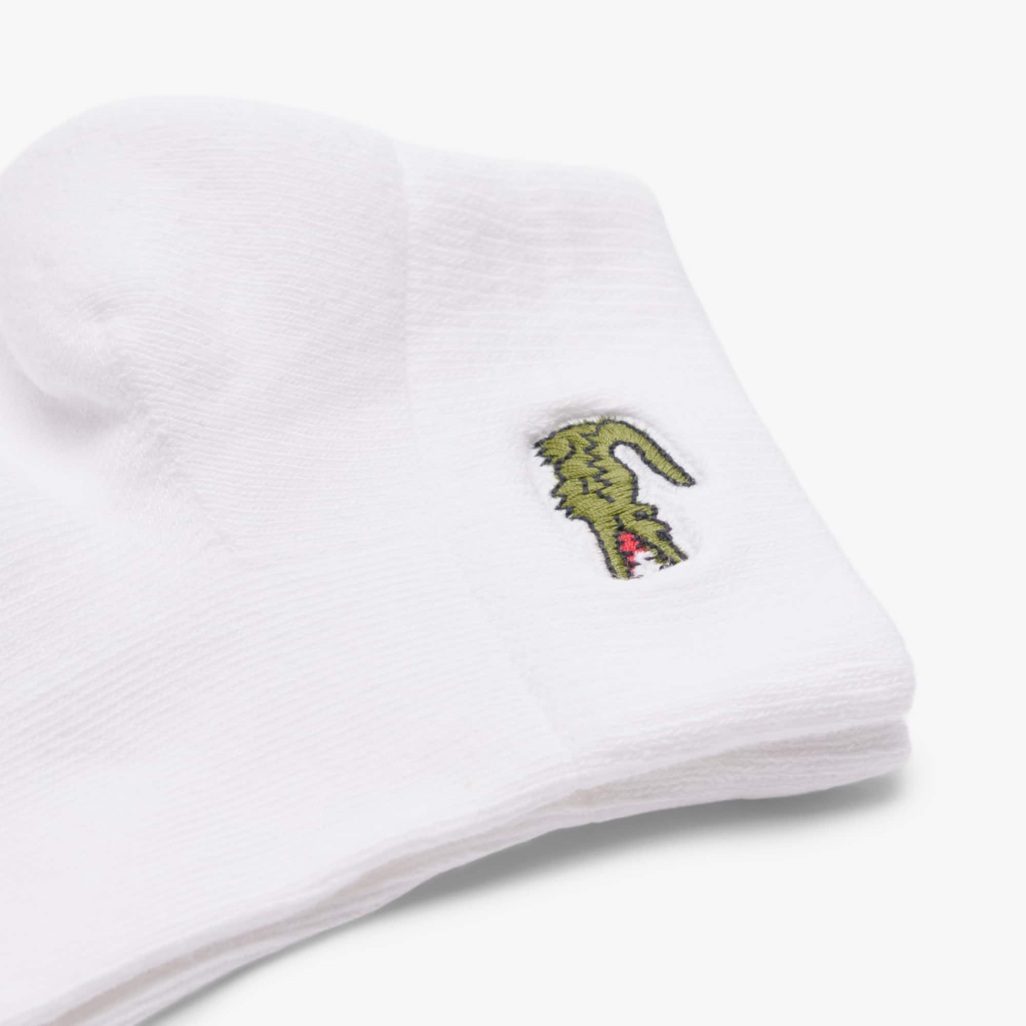 Thumbnail - Lacoste Kurze Sportsocken aus Baumwolle - Weiß / Heidekraut Grau Size 43/46