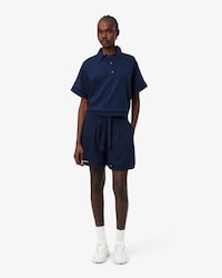 Oversized-Bermudashorts aus flie&szlig;ender Leinenmischung