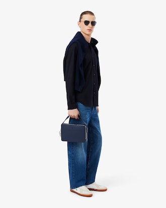 Reporter-Tasche Chantaco aus Piqu&eacute;-Leder