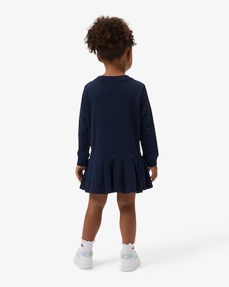 Kleid aus Fleece mit langen &Auml;rmeln
