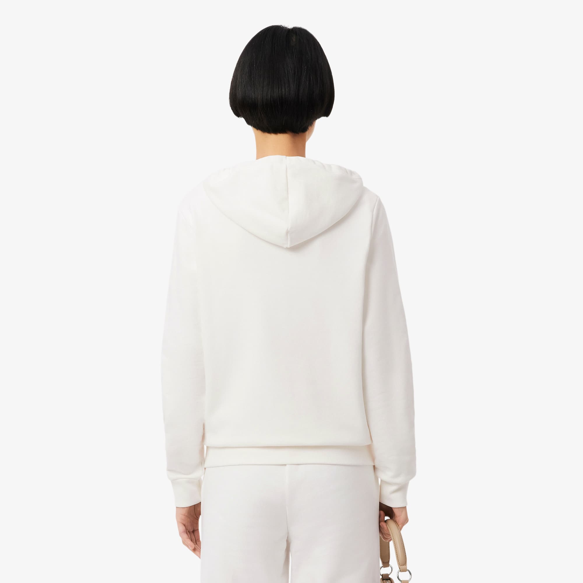 Thumbnail - Lacoste Fleece-Hoodie mit Reißverschluss - Weiß Size 42