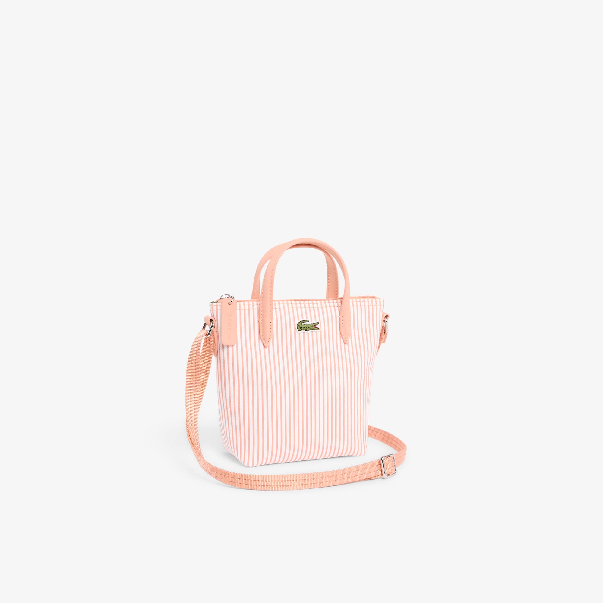 Thumbnail - Lacoste Gestreifte Mini-Tote L.12.12 Concept - BLANC MIAMI Size One Size