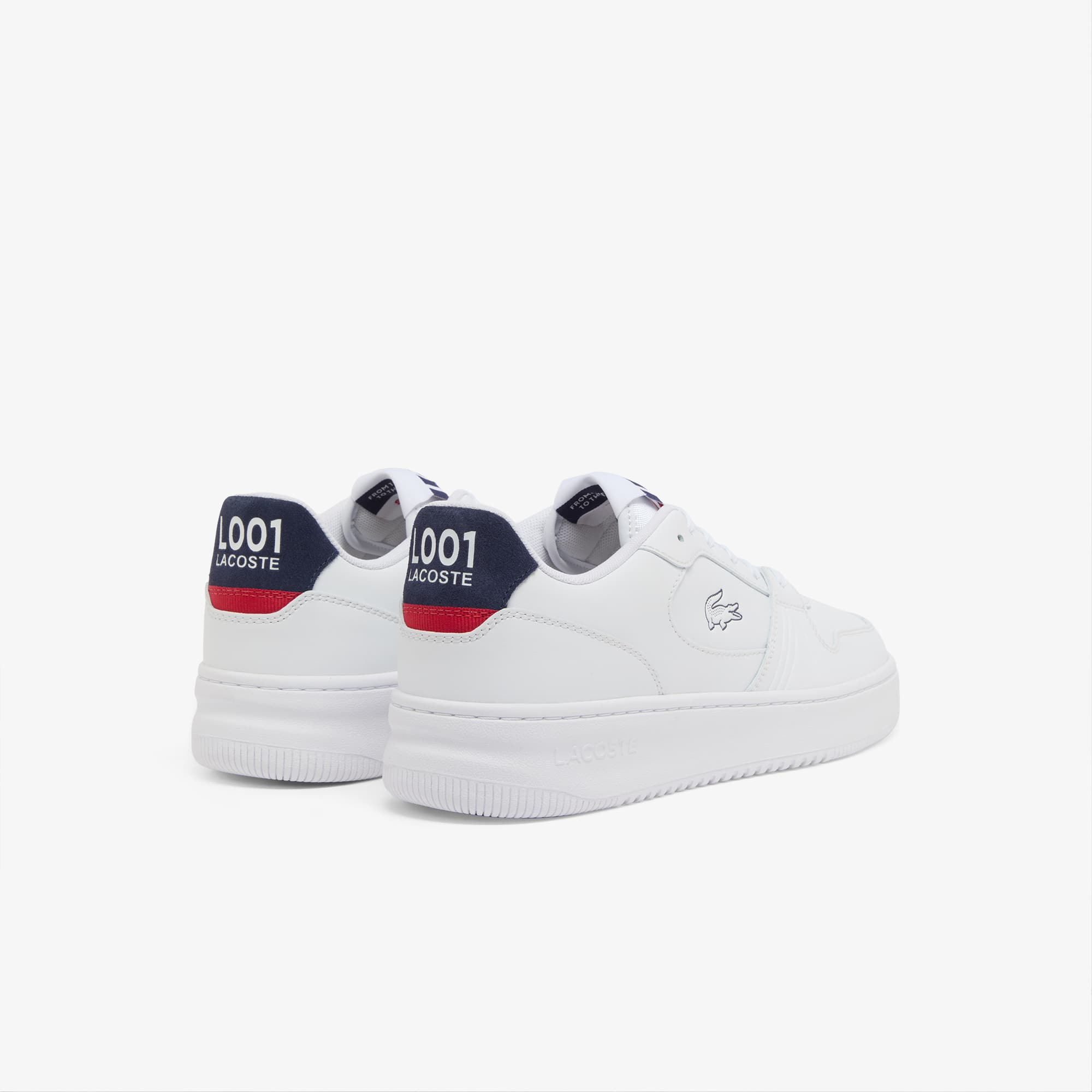 Thumbnail - Lacoste Herren-Sneakers L001 Set aus Leder - WHT/NVY/RED Size 47