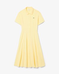 Flared-Polokleid aus Mini-Piqu&eacute;