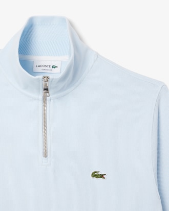 Sweatshirt aus Interlock mit hohem Kragen und Reißverschluss