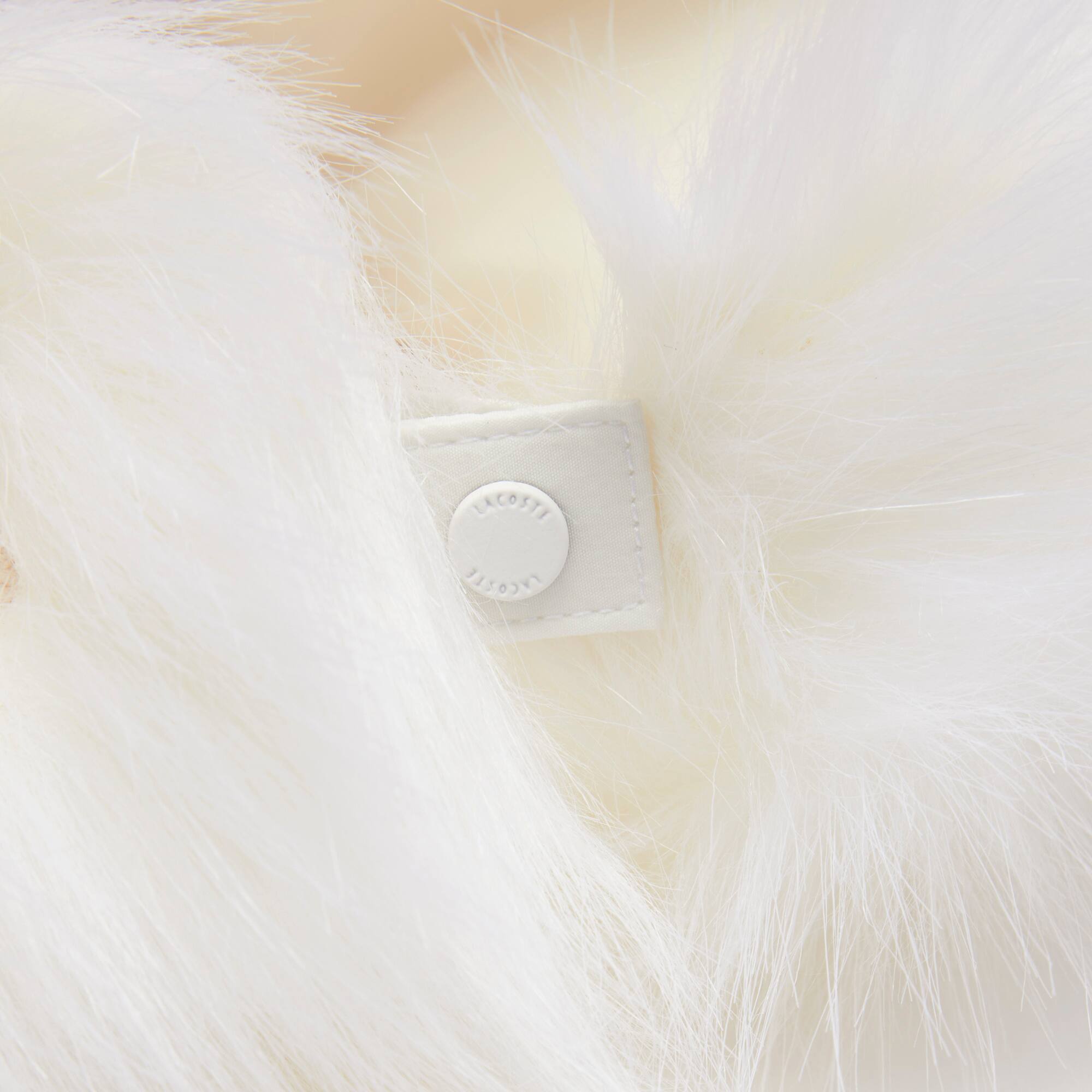 Thumbnail - Lacoste Schapka aus Kunstfell - Weiß Size S