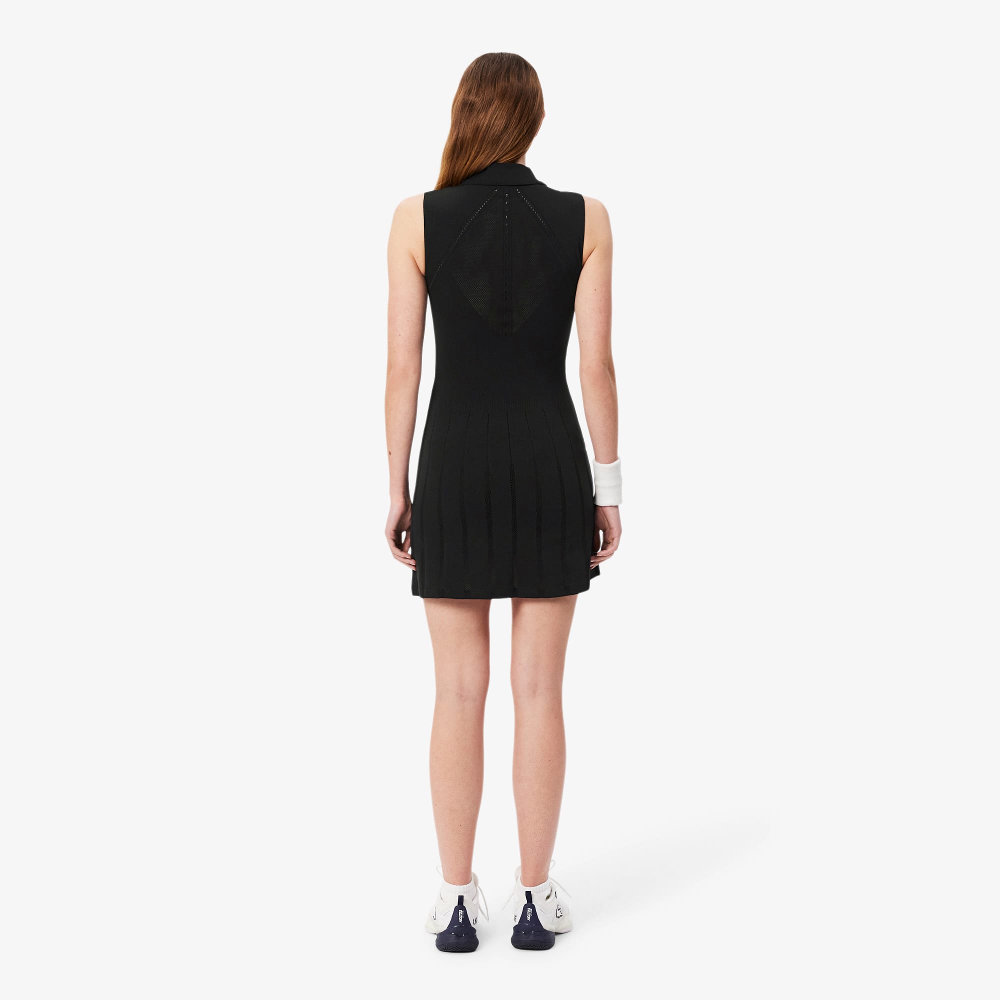 Thumbnail - Lacoste Stretch-Tenniskleid mit Shorts - Schwarz Size 4 - 42/44