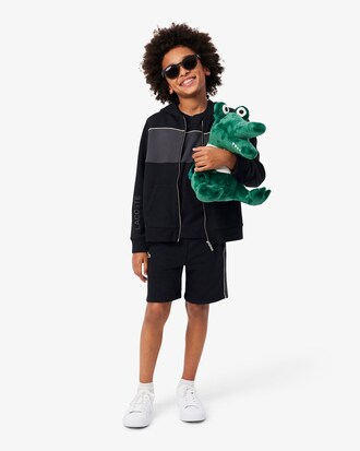 Fleece-Shorts mit Colorblock-Design