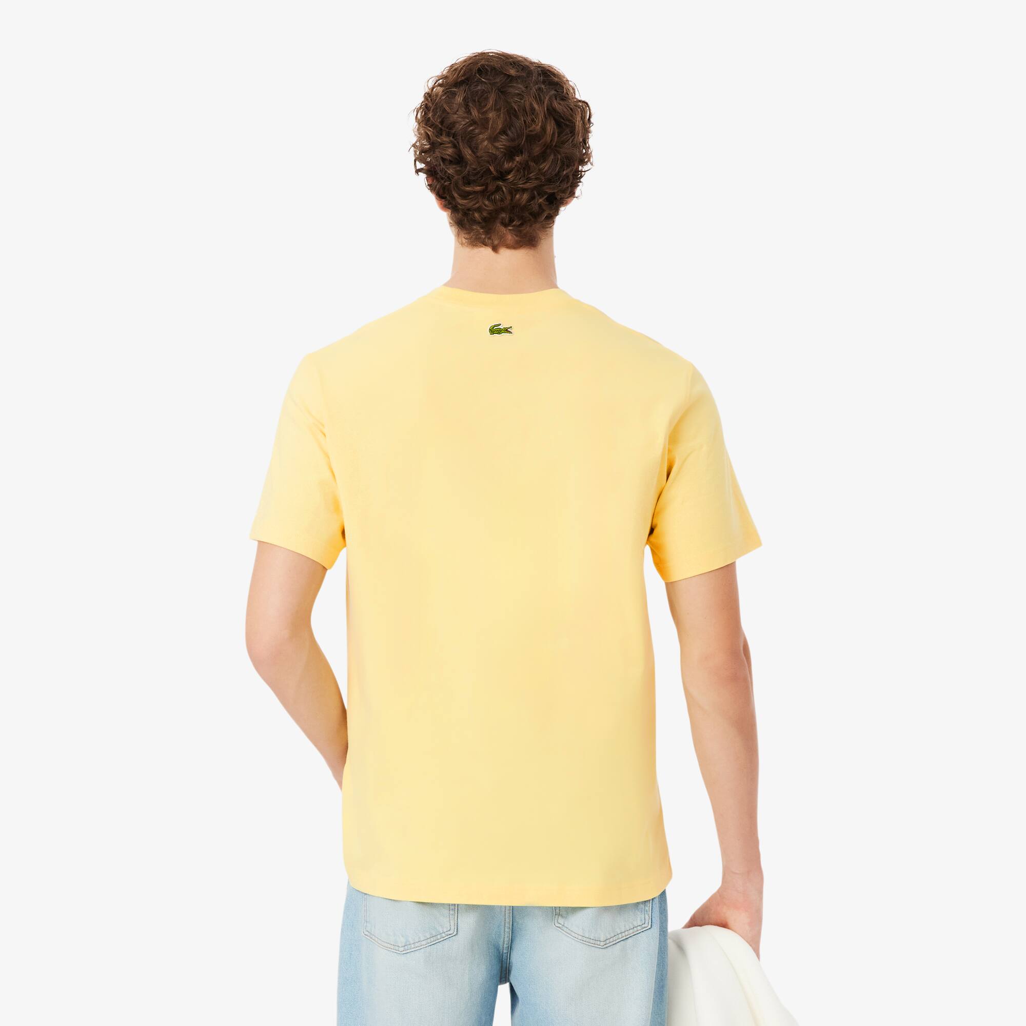 Thumbnail - Lacoste T-Shirt aus Baumwolle mit Print - Gelb Size 3XL