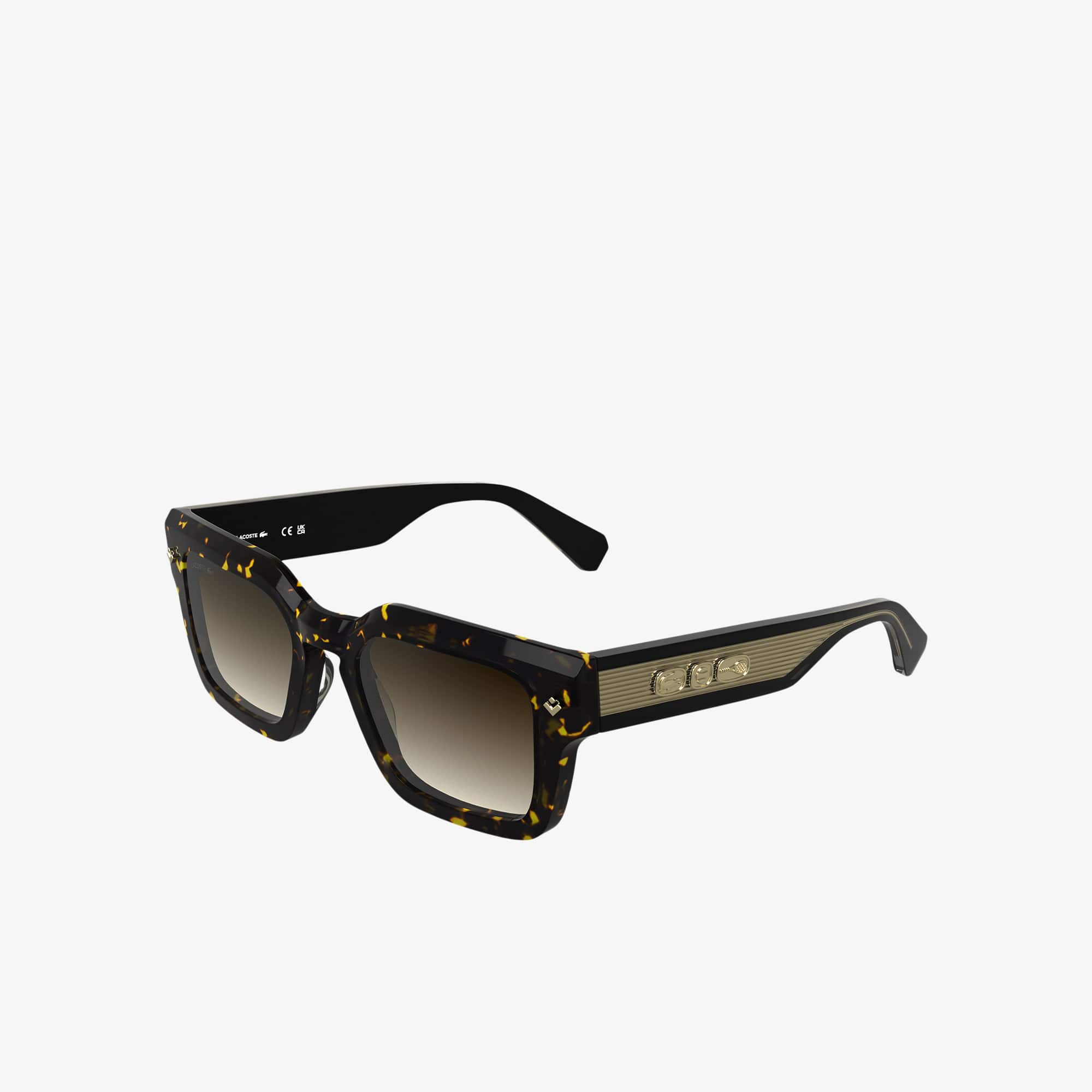 Thumbnail - Lacoste Ikonische Acetat-Sonnenbrille - DARK HAVANA Size One Size