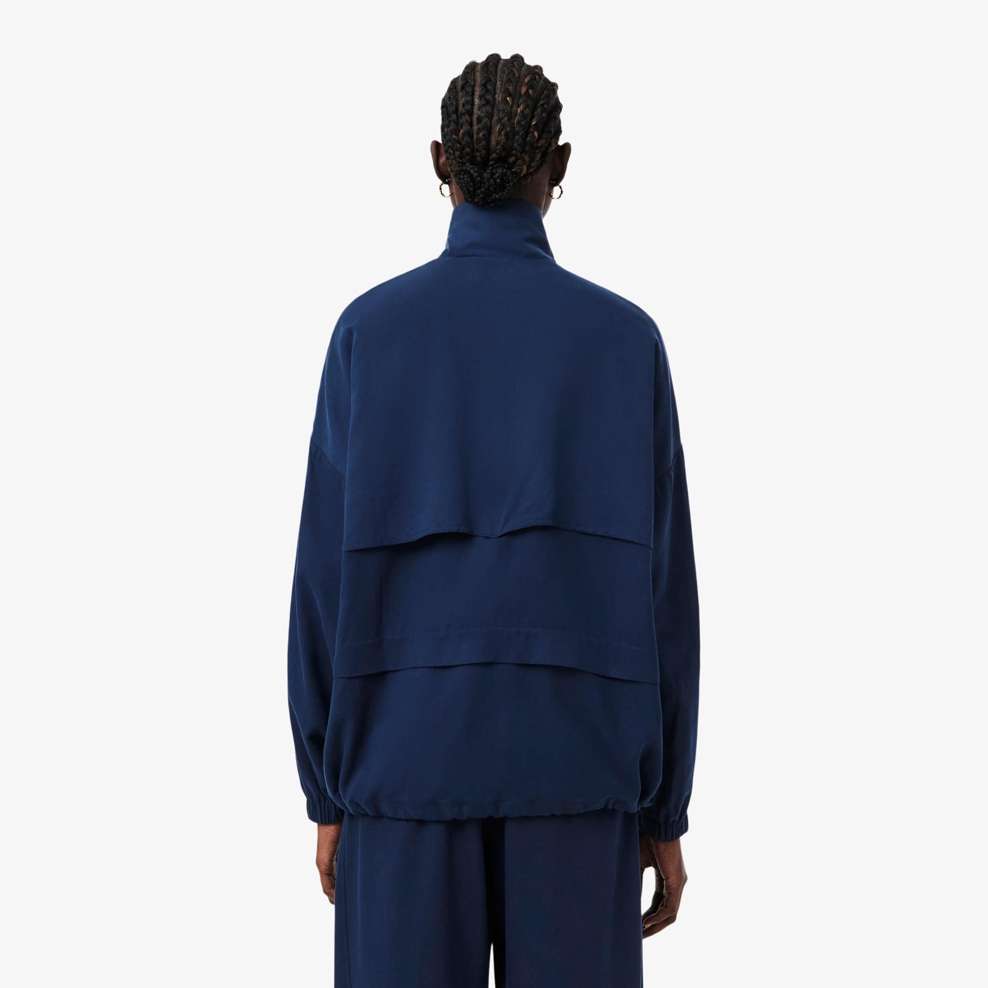 Thumbnail - Lacoste Übergroße Trainingsjacke aus Leinenmischung - Navy Blau Size 38