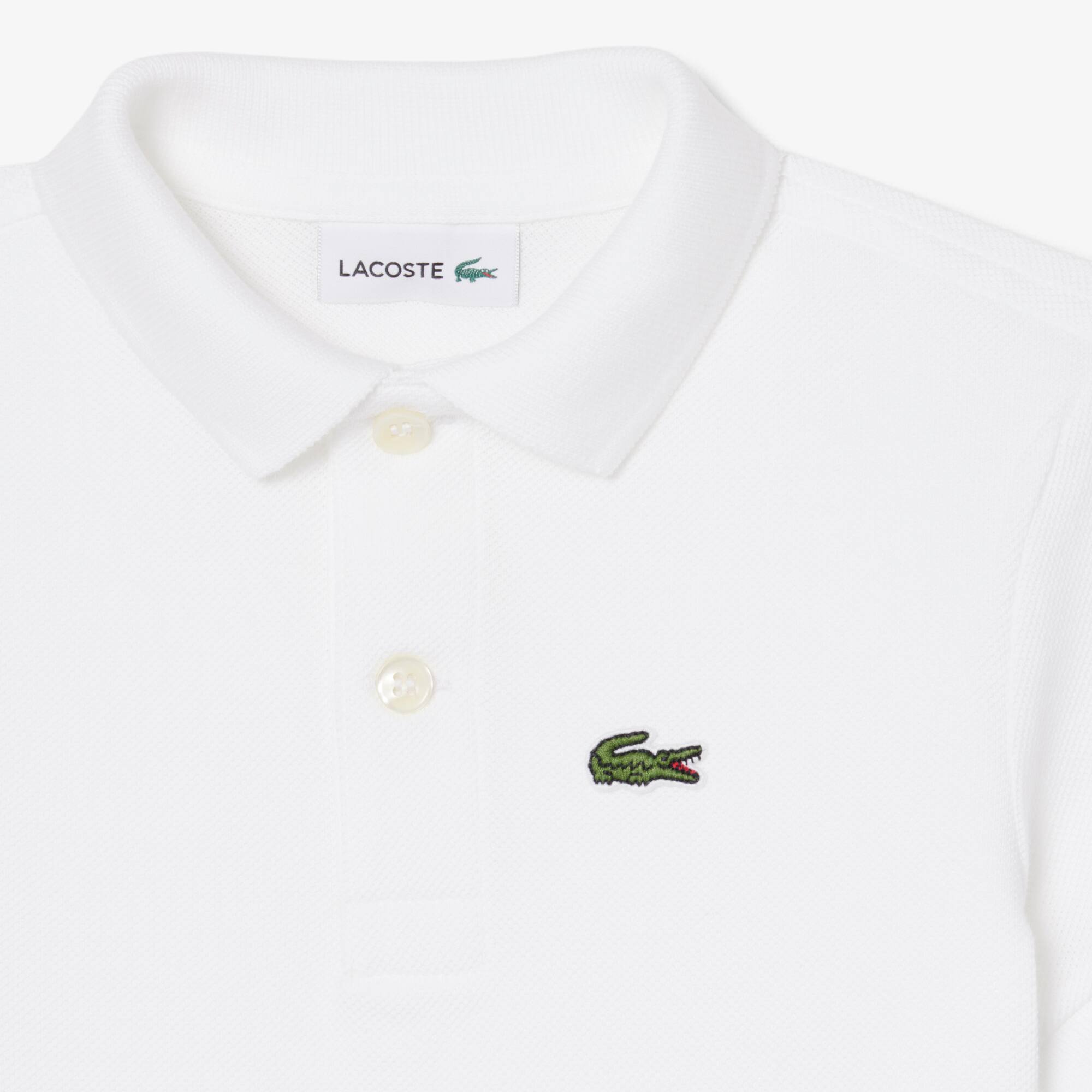 Thumbnail - Lacoste Polohemd aus Petit Piqué - Weiß Size 6 - 6A