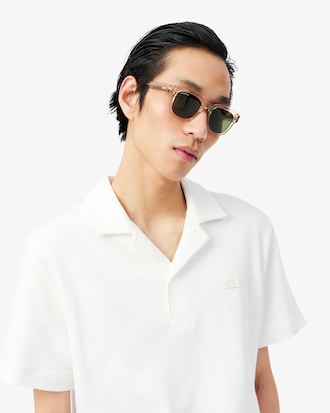 Strukturiertes Classic Fit-Polohemd