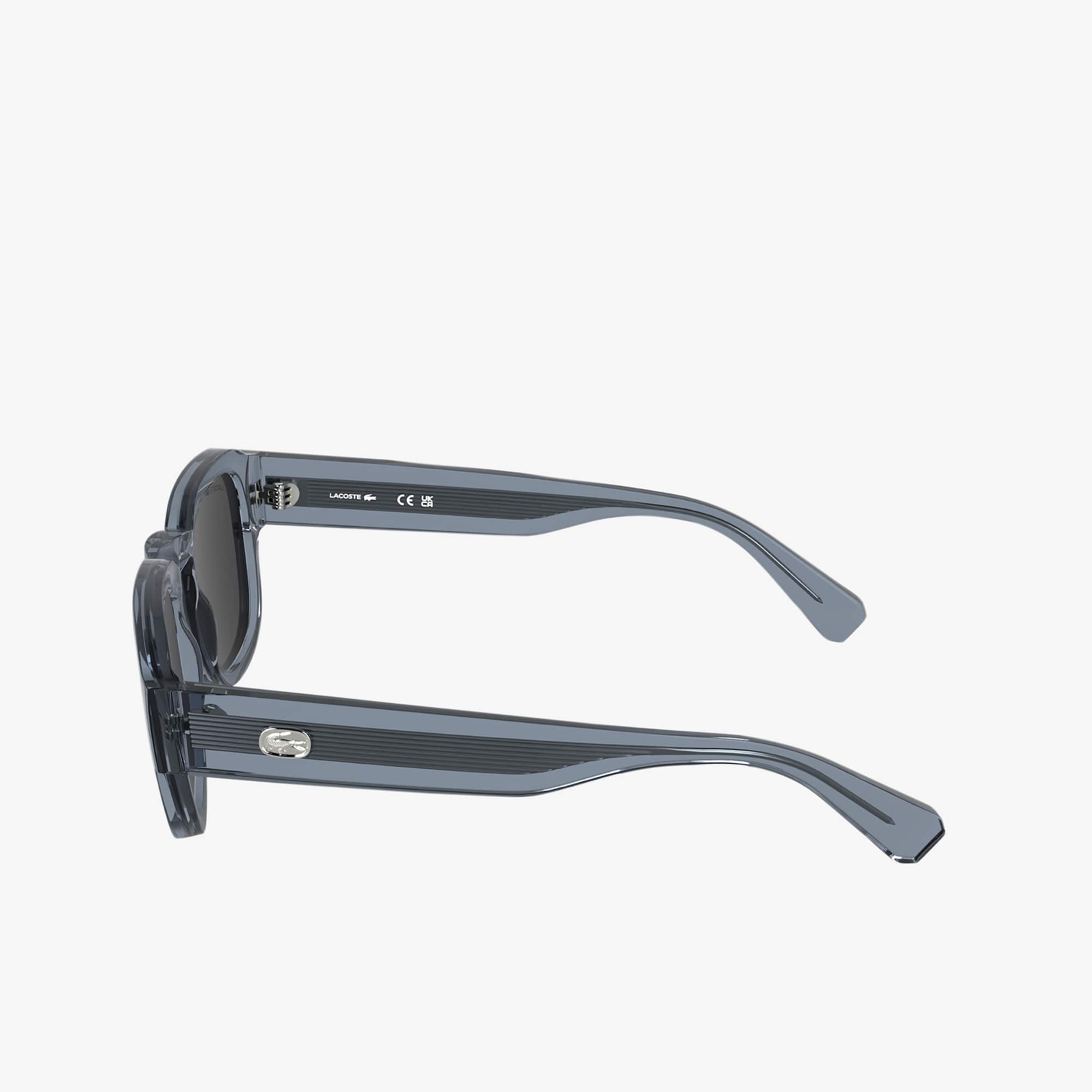 Thumbnail - Lacoste Ikonische, runde Acetat-Sonnenbrille - MATTE SILVER Size One Size