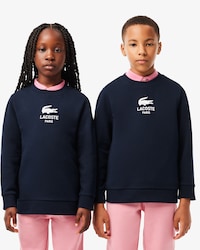 Sweatshirt aus Fleece mit Signatur-Print