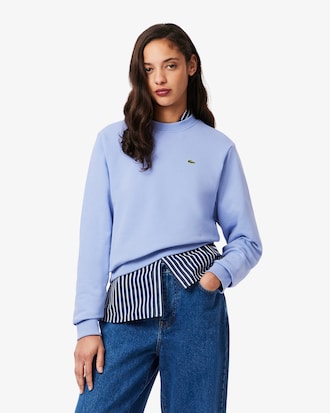 Relaxed Fit-Sweatshirt aus Fleece mit Rundhalsausschnitt