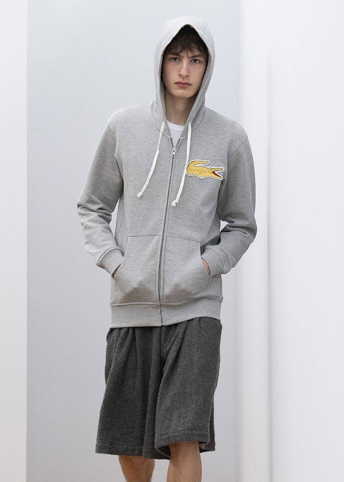 送料無料！COMME des GARCONS SHIRT x Lacoste Hoody CDG X LACOSTE CROC HOODIE - BLACK – lapstoneandhammer.com