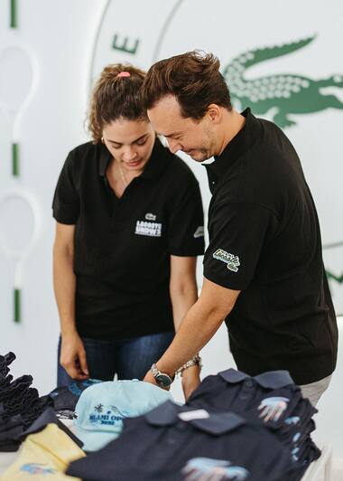 Members of the Lacoste UNDW3 community at the 2023 Miami Open