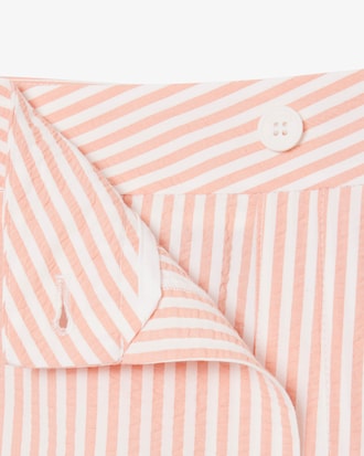 Short Seersucker Wrap Skirt