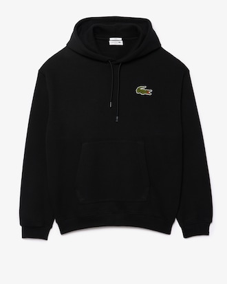 Loose Fit Badge Accent Hoodie
