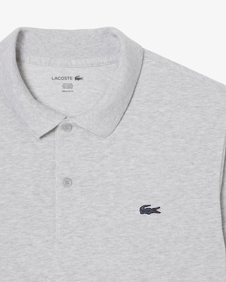 Regular Fit Long Sleeved Cotton Blend Polo Shirt